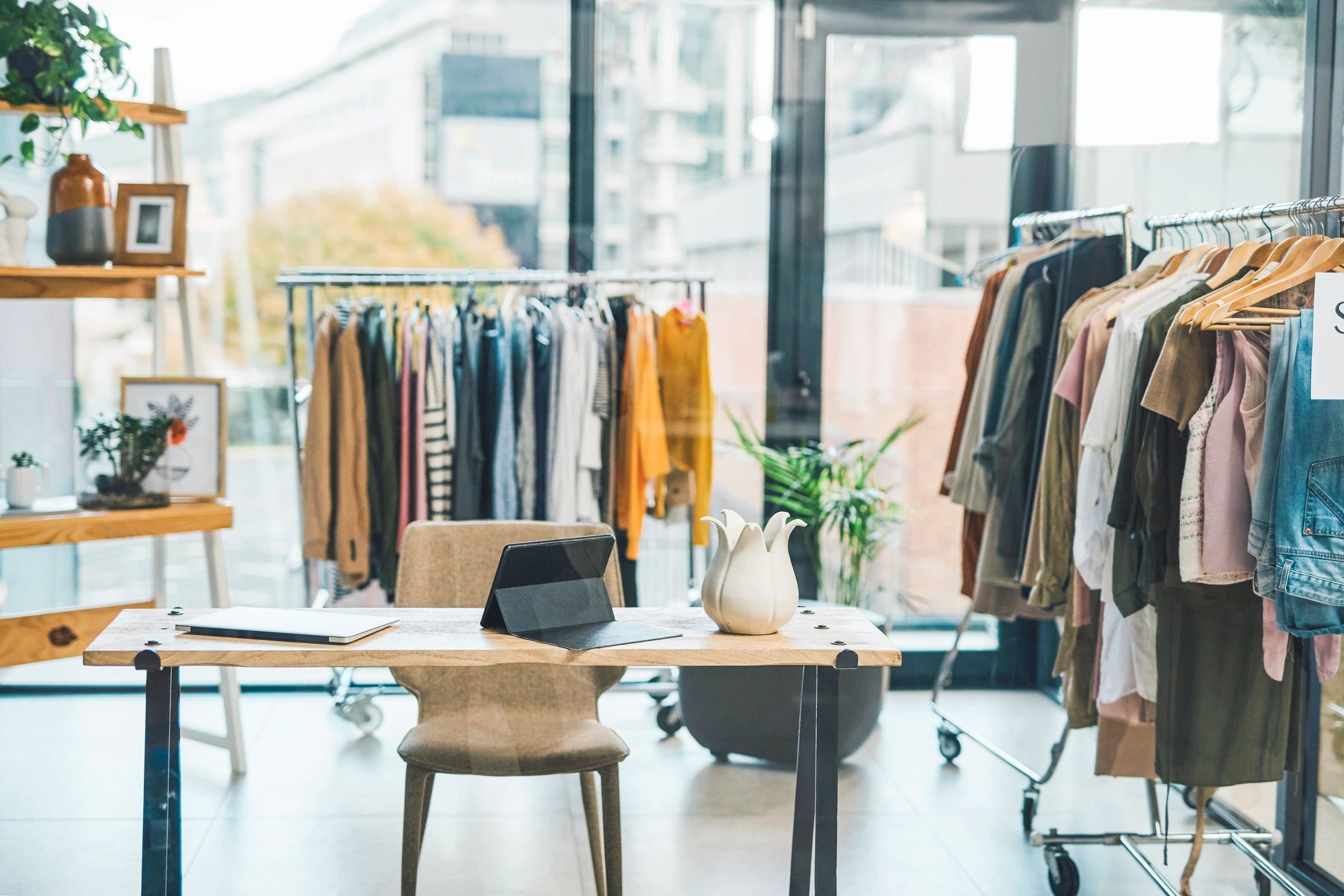 Clothing boutique prepared for e-commerce operations